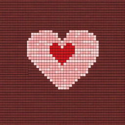 A simple and plain heart design on a 70 by 70 pixel grid