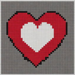 A simple and plain heart design on a 70 by 70 pixel grid