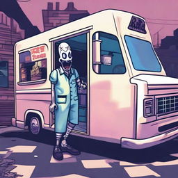 A detailed scene from the horror game 'Ice Scream' featuring the character Rod