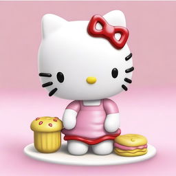 Imagem da Hello Kitty pedindo silêncio com os dedos