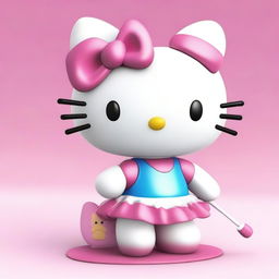 Imagem da Hello Kitty pedindo silêncio com os dedos