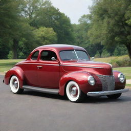 Classic 1940 Ford 2-door coupe, styled like a sleek hot rod with vintage charm