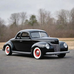 Classic 1940 Ford 2-door coupe, styled like a sleek hot rod with vintage charm