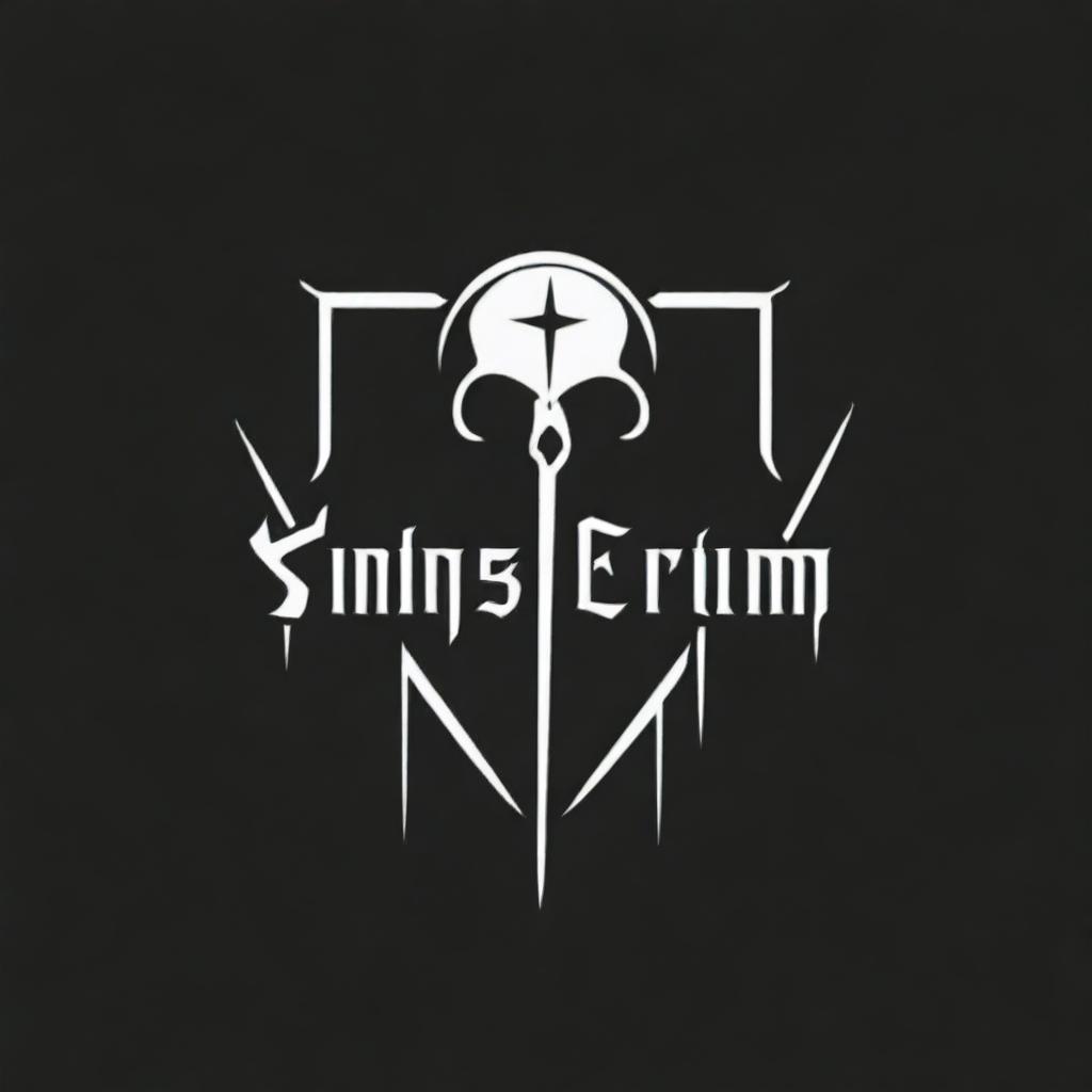 Create a logo for a metal band called 'Sinisterium'