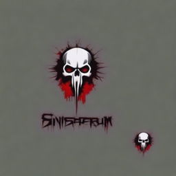 Create a death metal band logo for a band called 'Sinisterium'