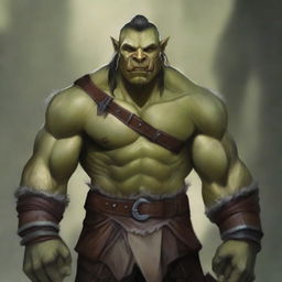 Create an image of a half-orc character