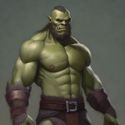 Create an image of a half-orc character