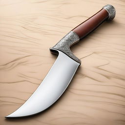 A beautifully crafted scimitar with an intricately designed hilt and a razor-sharp curved blade