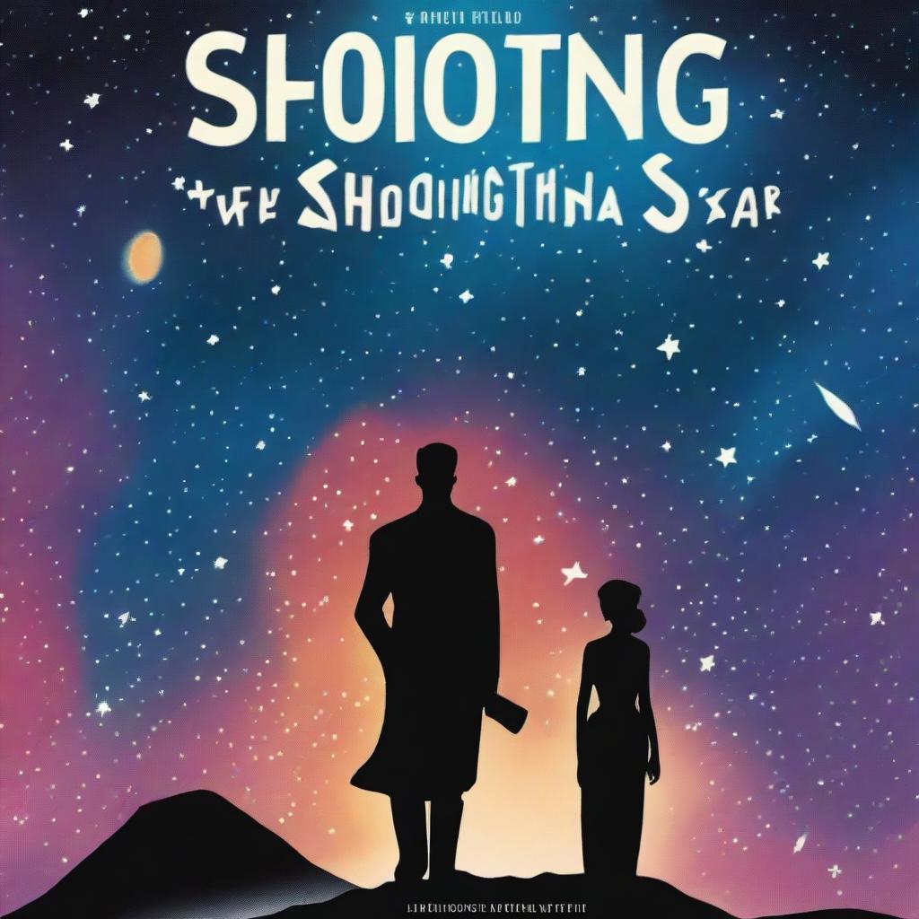 A science fiction book cover titled 'The Enigma of the Shooting Star