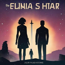 A science fiction book cover titled 'The Enigma of the Shooting Star