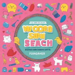 Design a book cover for a word search puzzle book