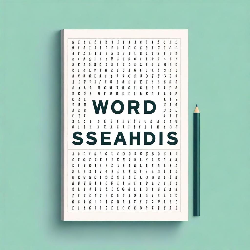 Design a professional book cover for a word search puzzle book