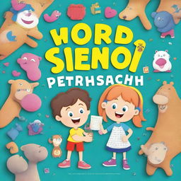 Create a professional cover for a Word Search children's book