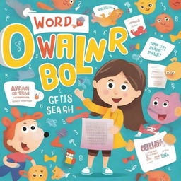 Create a professional cover for a children's book titled 'Word Search'