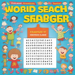 Create a professional cover for a children's book titled 'Word Search'