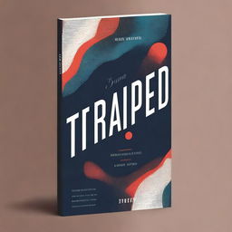 Create a book cover design for a novel titled 'Trapped