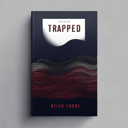 Create a book cover design for a novel titled 'Trapped