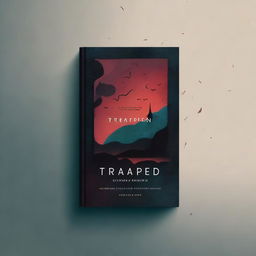 Create a book cover design for a novel titled 'Trapped