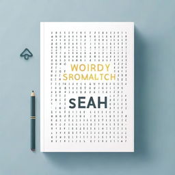 Create a professional cover for a book titled 'Word Search'