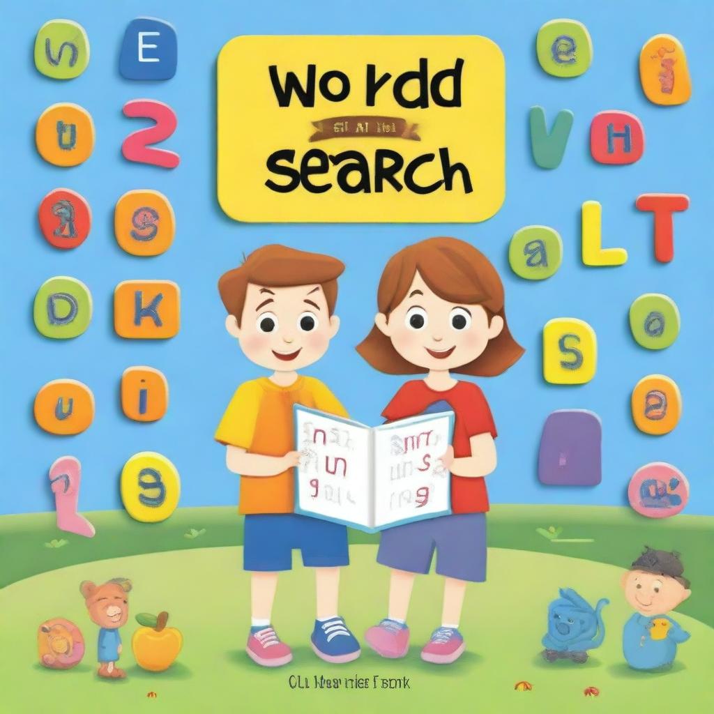 Create a professional cover for a children's book titled 'Word Search'