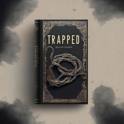 Design a book cover for a novel titled 'Trapped'