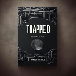 Create a book cover design for a novel titled 'Trapped'