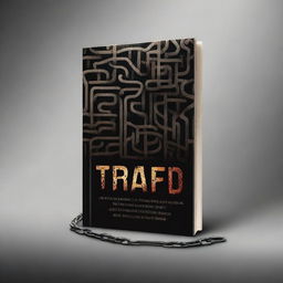 Create a book cover design for a novel titled 'Trapped'