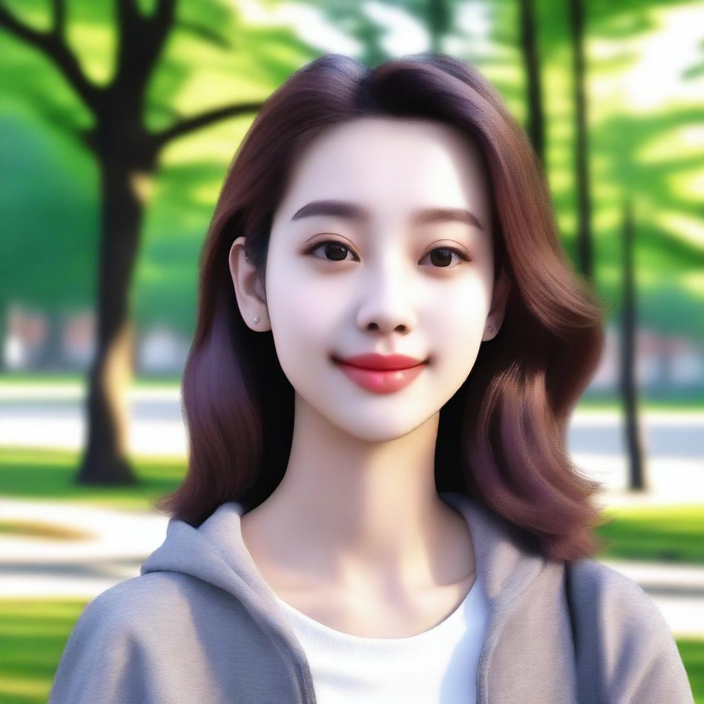 Create a realistic image of a girlfriend