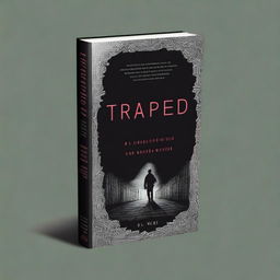 Design a book cover for a novel titled 'Trapped'