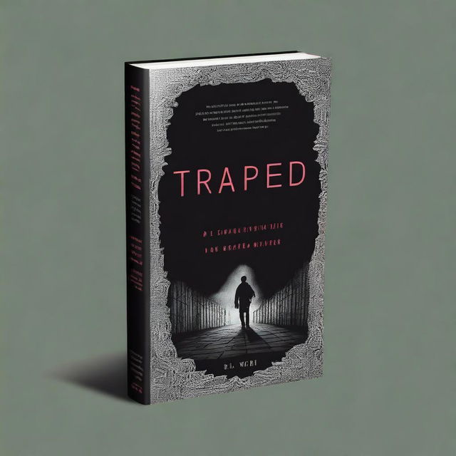 Design a book cover for a novel titled 'Trapped'