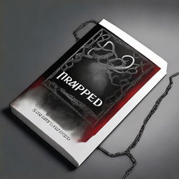 Design a book cover for a novel titled 'Trapped'