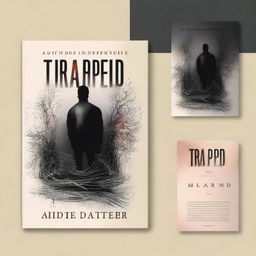 Create a book cover for a novel titled 'Trapped'