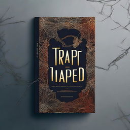 Design a book cover for a novel titled 'Trapped'