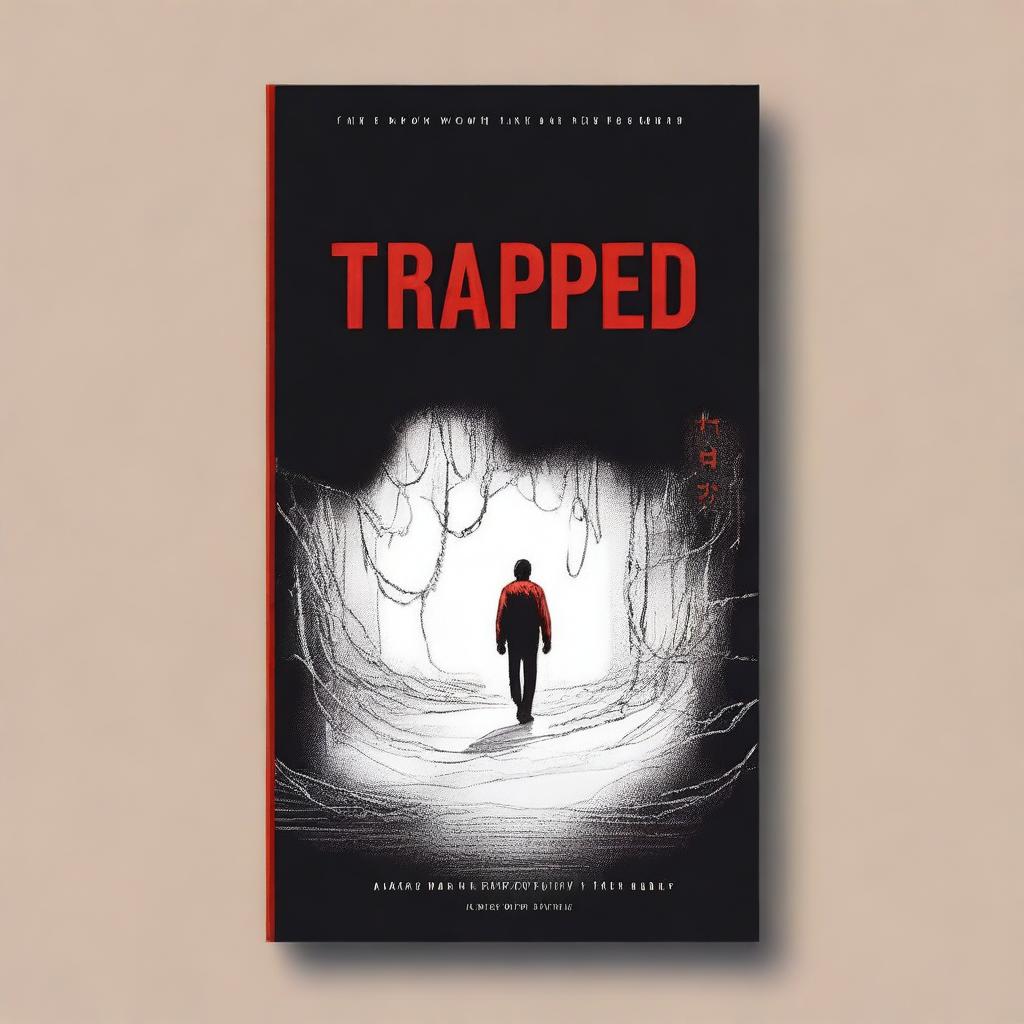 Create a book cover for a novel titled 'Trapped'