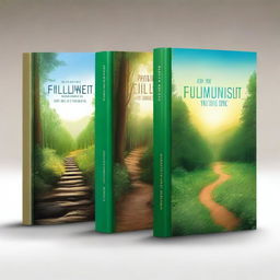 Create a series of captivating book covers for a book titled 'The Pathway to Fulfillment'