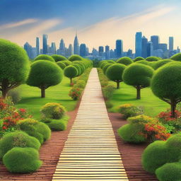 Create a series of captivating images depicting pathways that symbolize using the mind to achieve desires, suitable for an eye-catching book cover with a more realistic approach