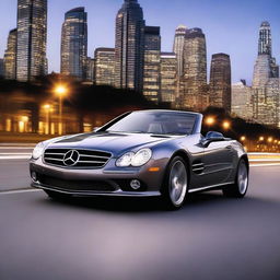 A 2004 Mercedes SL with AMG GT headlights