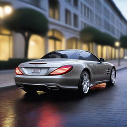 A 2004 Mercedes SL with AMG GT tail lights