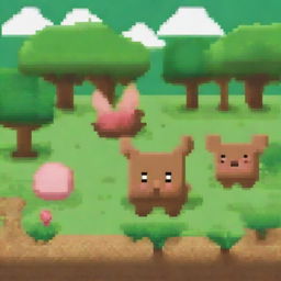 Crea una imagen de una cobaya en estilo pixel art