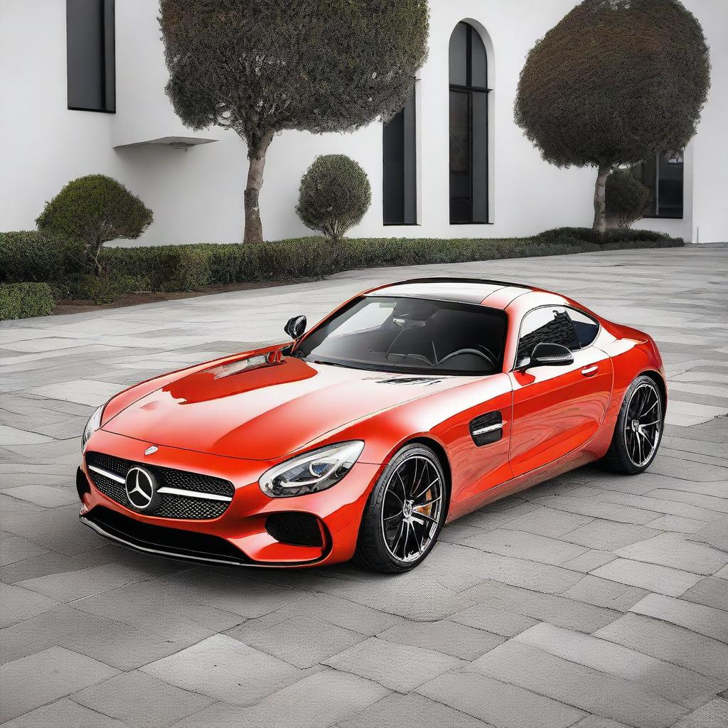 A 2015 Mercedes AMG GTS featuring SLR McLaren wheels