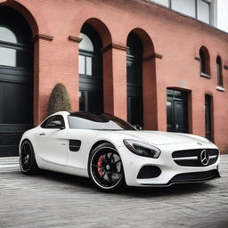 A 2015 Mercedes AMG GTS featuring SLR McLaren wheels