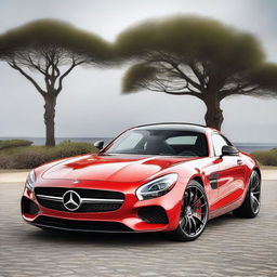 A 2015 Mercedes AMG GTS featuring SLR McLaren wheels