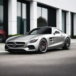 A 2015 Mercedes AMG GTS featuring SLR McLaren wheels