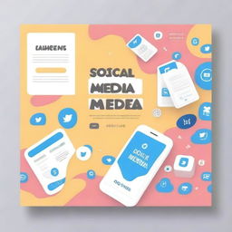 Create a cover page for a project titled 'Role of Social Media and Influencers'