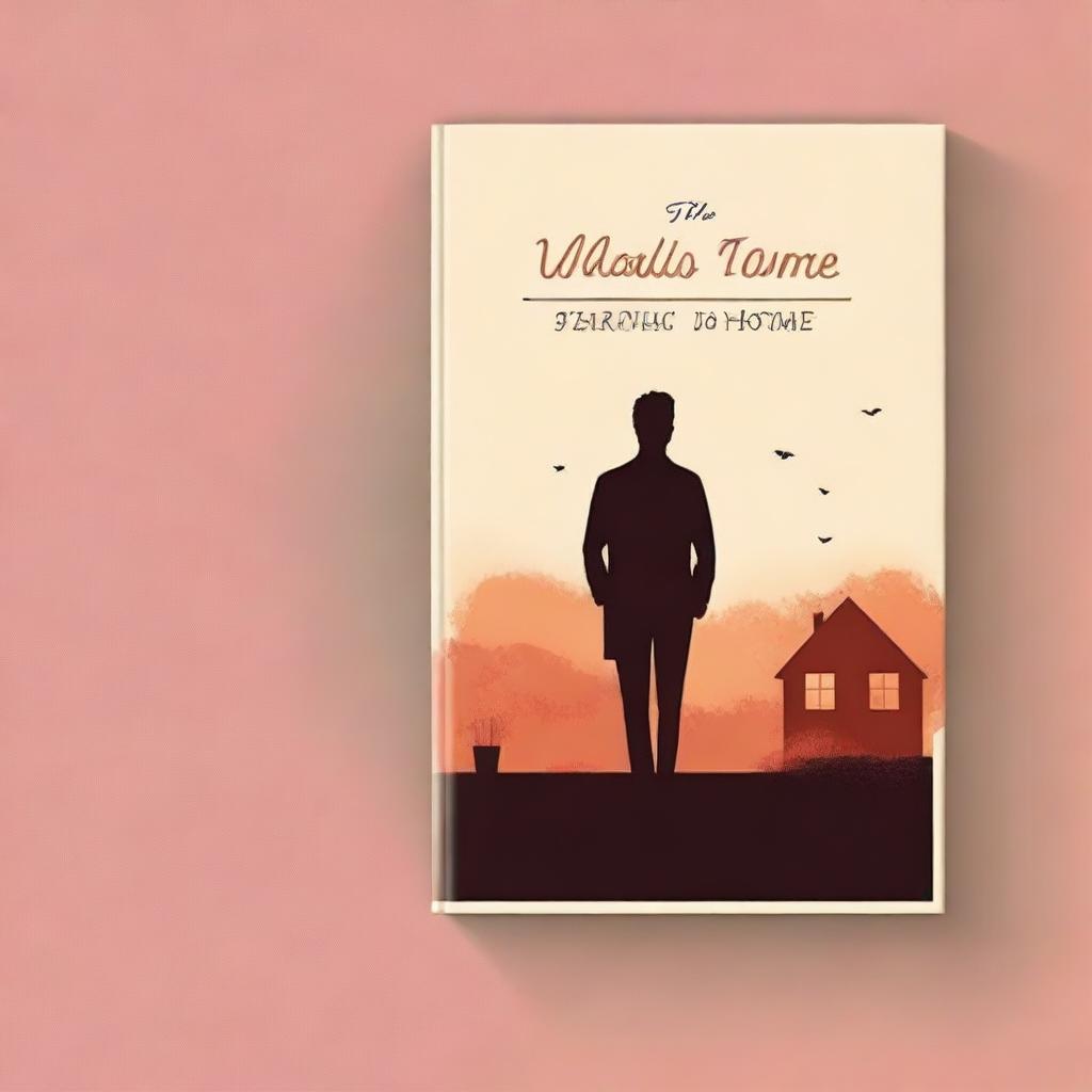 Design a book cover for a novel titled 'The Man Who Is My Home'