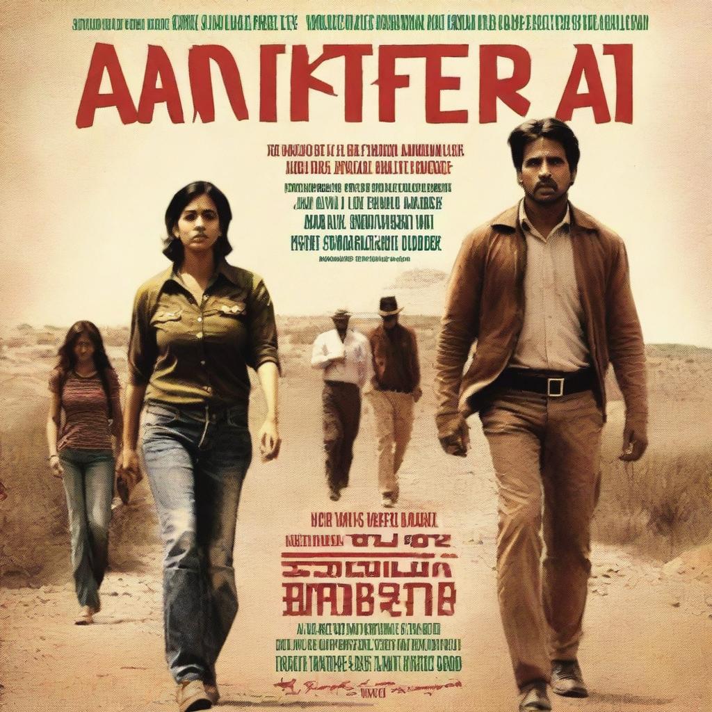 A movie poster depicting the journey of Indian people entering America illegally from the Mexico-USA border