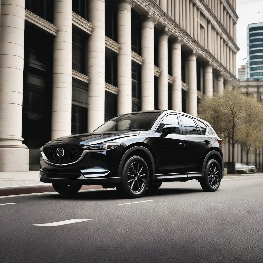A sleek and stylish Mazda CX-5 100th years anniversary edition with a blacked-out roof