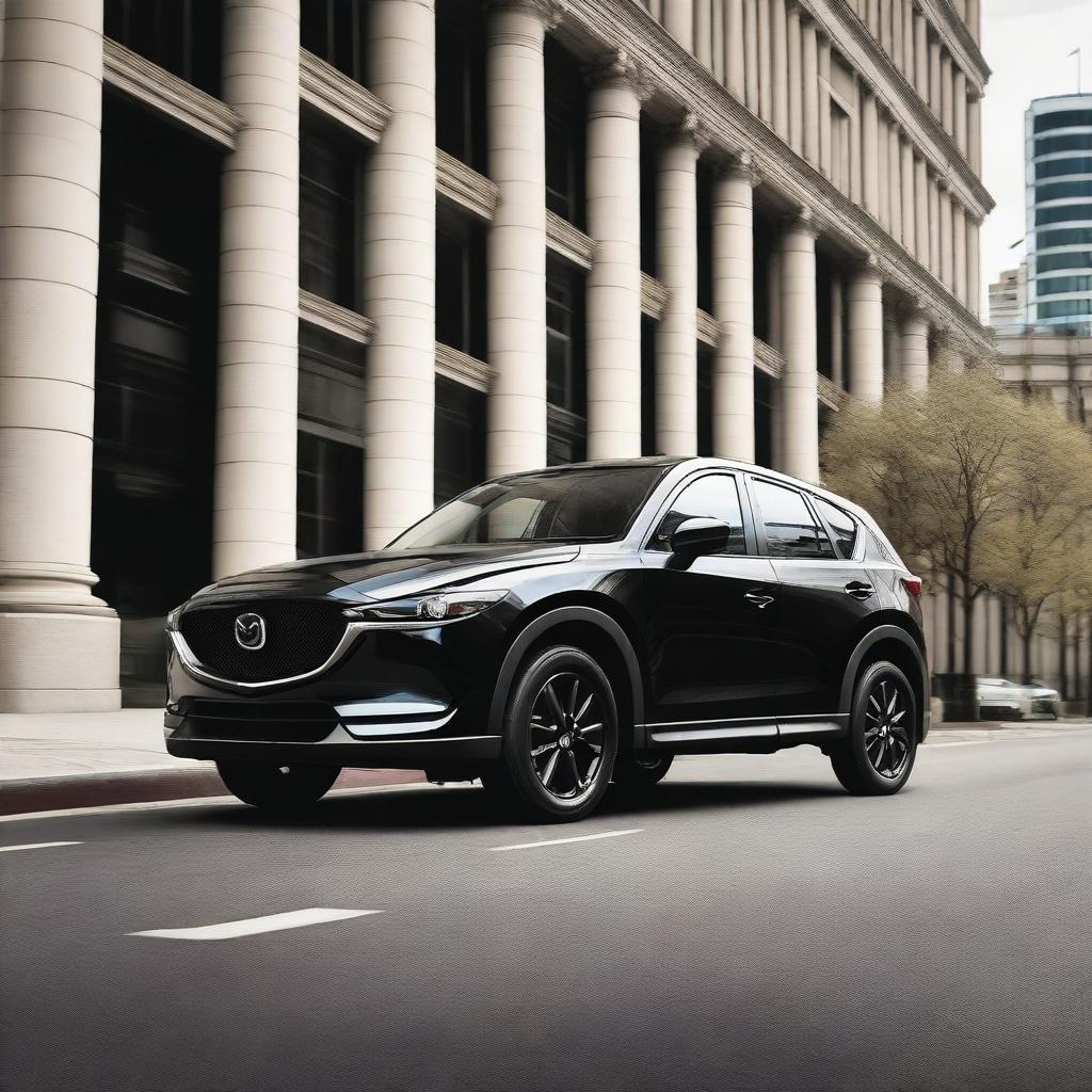 A sleek and stylish Mazda CX-5 100th years anniversary edition with a blacked-out roof