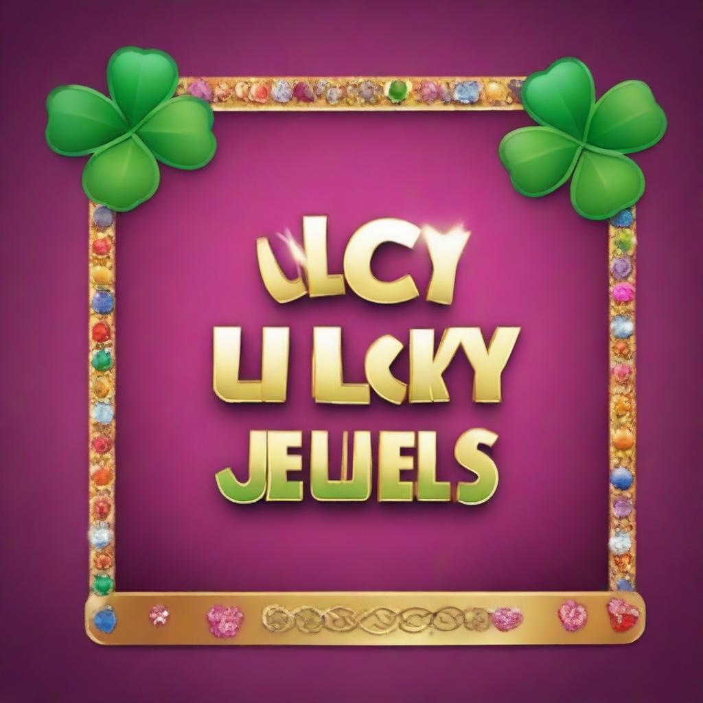 A vibrant and eye-catching advertisement with the text 'JOIN LUCKY JEWELS'