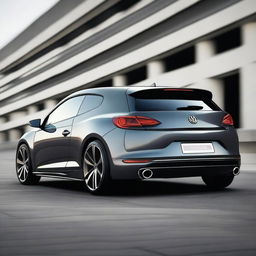 A sleek and modern car design that combines the best elements of a VW Scirocco and a Hyundai Veloster